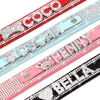 Bling Rhinestone Cat Collar Free Custom Puppy Cats Collars Personalized Kitten Name Charms Pet Crystal Necklace Cat Accessories 5