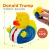 Donald Trump Rubber Ducks Bulk - 6 Pack Small 2.3 Inch,Trump Rubber Duckies Great for Jeep Ducking,Trump 2024 Gift,Bath Tub Toys 2