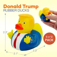 Donald Trump Rubber Ducks Bulk - 6 Pack Small 2.3 Inch,Trump Rubber Duckies Great for Jeep Ducking,Trump 2024 Gift,Bath Tub Toys 2