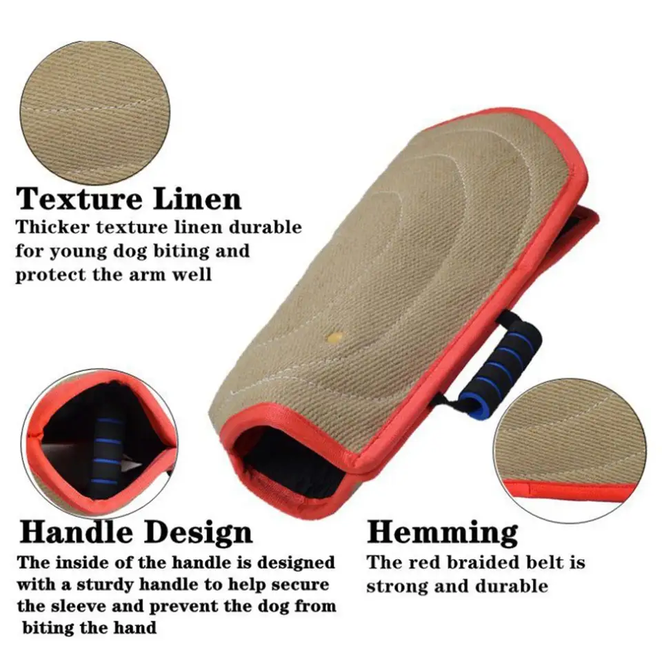 Manicotto Protezione Morso Per Cani - Per Addestramento Cuccioli Taglia Media, Verde - Foto 3