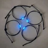 Bracelets lumineux en forme de cœur, cordon ciré tissé à la main, brillant dans le noir, bijoux faits à la main pour amis, cadeau, 1/4 pièces