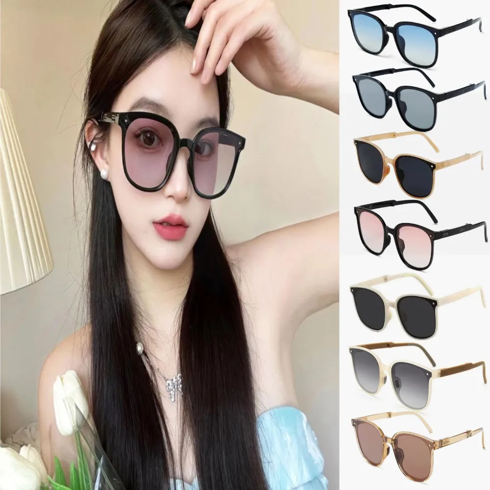 

Classic Foldable Sunglasses For Men Women Vintage Oval Frame Fishing Biking Portable Folding Eyewear UV400 Gafas De Sol