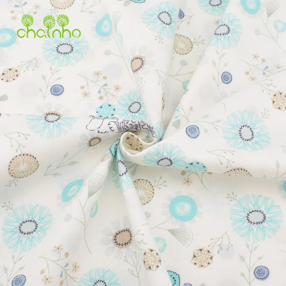 Chainho,Printed Twill Weave Cotton Fabric,Patchwork Cloth,DIY Sewing Quilting Material,Gray Cartoon Series,2 Sizes,15C195