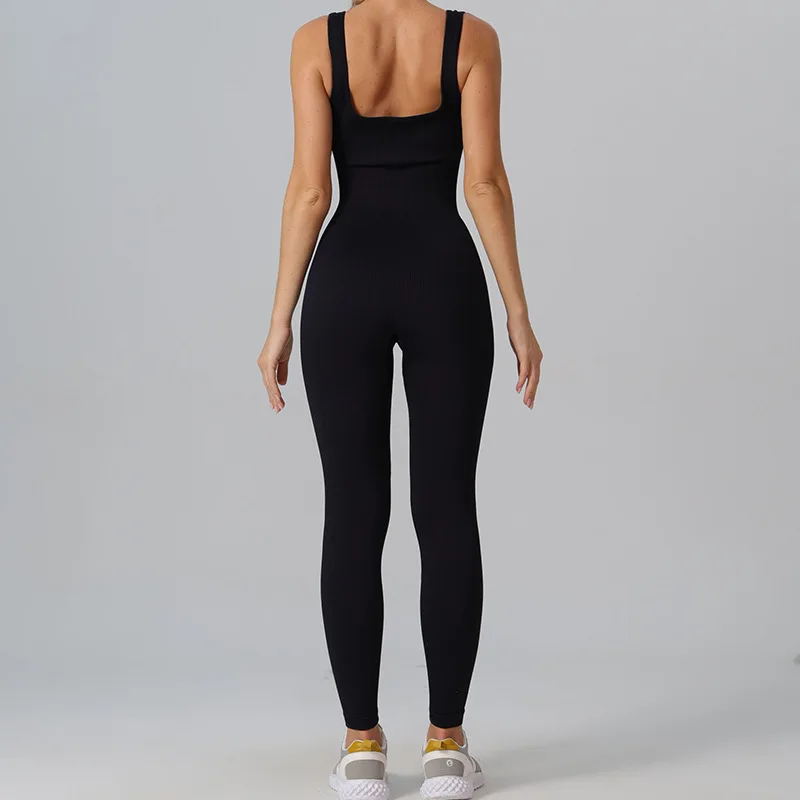 thumbnail image 1 of Chándal para mujer, conjunto de Yoga, monos de entrenamiento de una pieza, peleles de manga larga, ropa deportiva, ropa de gimnasio para mujer, 1 of 5