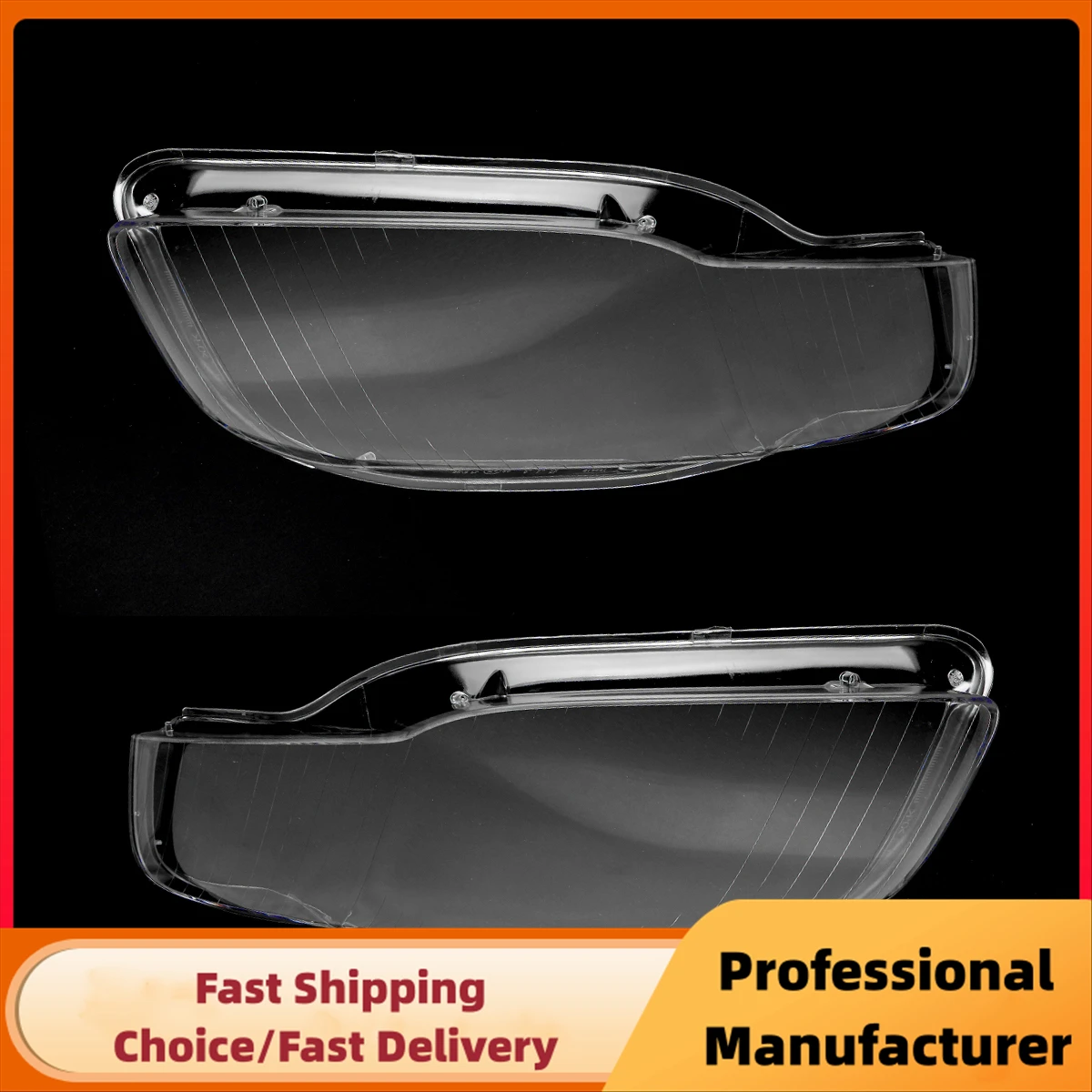 Headlight Cover Lens Shell for Audi A4 B7 S4 RS4 2006 2007 2008 1Pair Transparent Lampshade