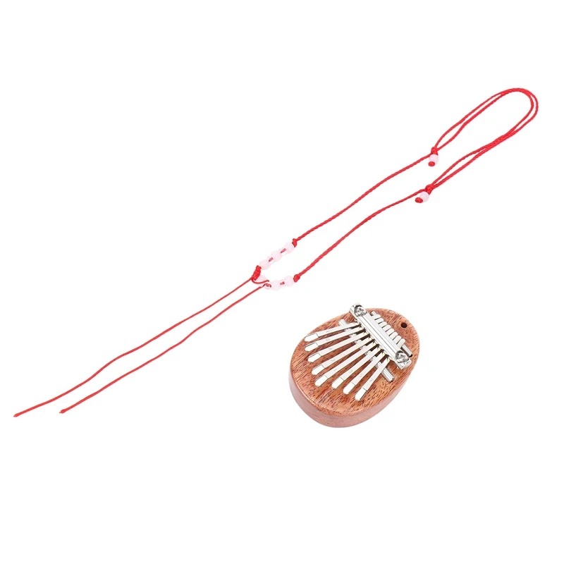 A61P 4X 8 Key Mini Kalimba Exquisite Finger Thumb Piano Marimba Musical Good Accessory Pendant Gift