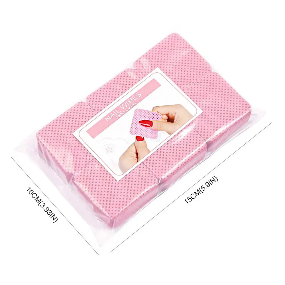 Nail Polish Remover 300 Pcs Nail Polish Removal Wipes Nail Cleansing Pads Easy Removable Gel Disposable Cotton Wipe Pads UV Gel Non-Woven Nail Pads