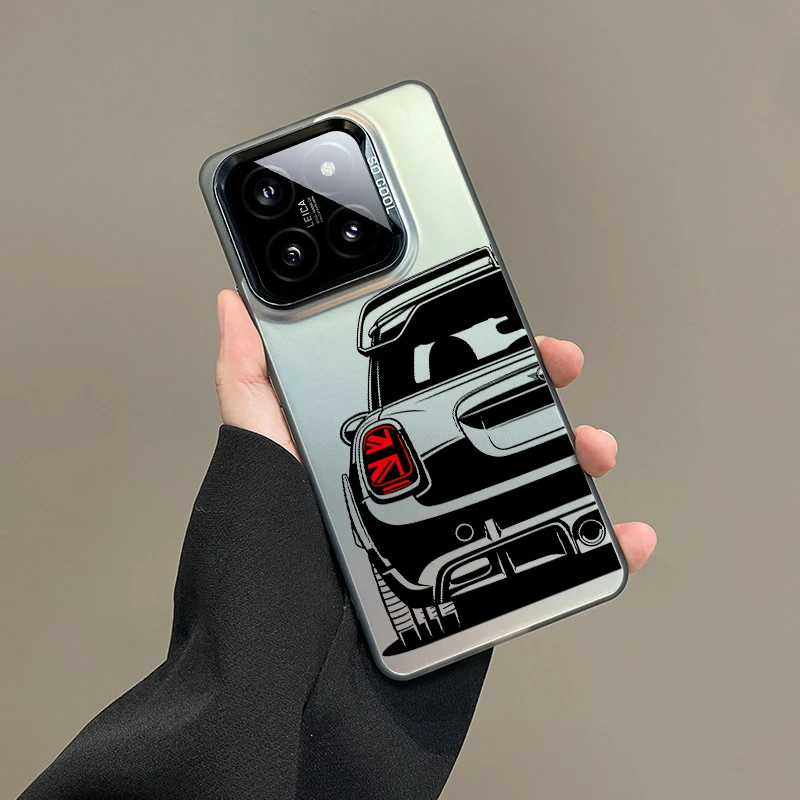 Sport Car Design Laser Hard Phone Case - Durable PC+TPU Back Cover