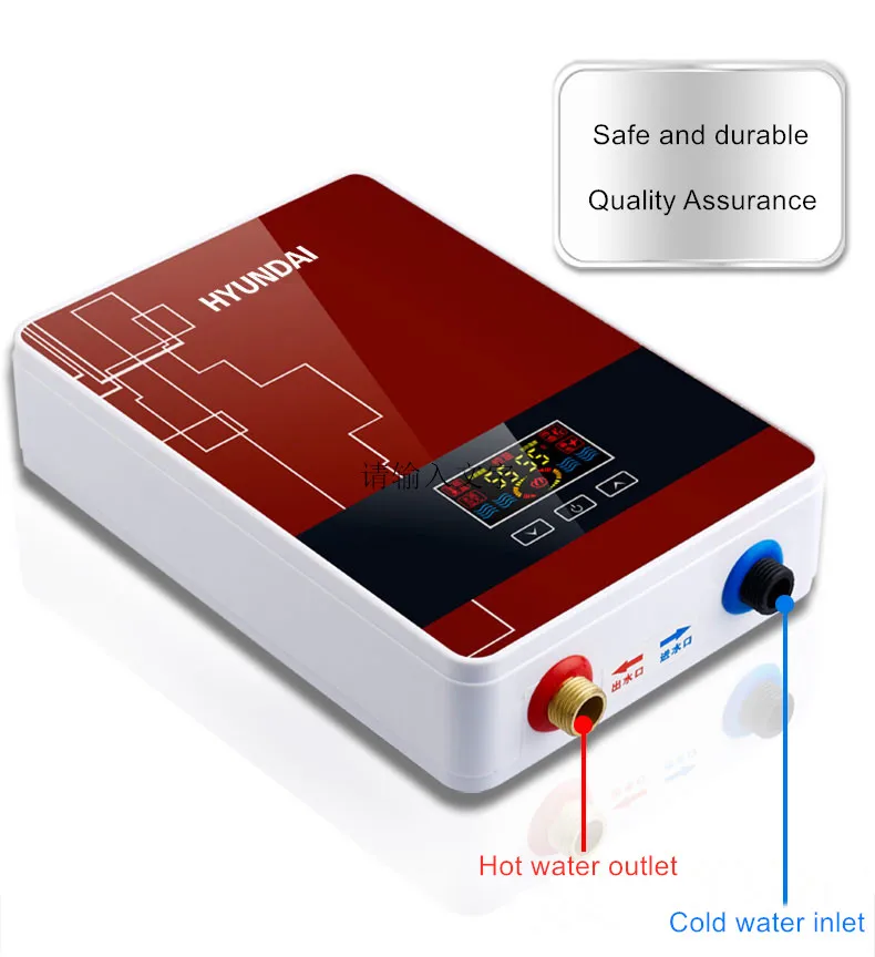 Scaldabagno istantaneo 3kw Mini scaldabagno elettrico senza serbatoio a  parete con display a led Telecomando di regolazione della temperatura a 3  livelli per Kitc domestico