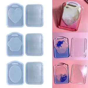 Yayatty Resin Shaker Molds, 3 Pack Quicksand Resin Casting Molds Resin Molds with PVC Sheets and Sequins for Jewelry Making, Home Decoration