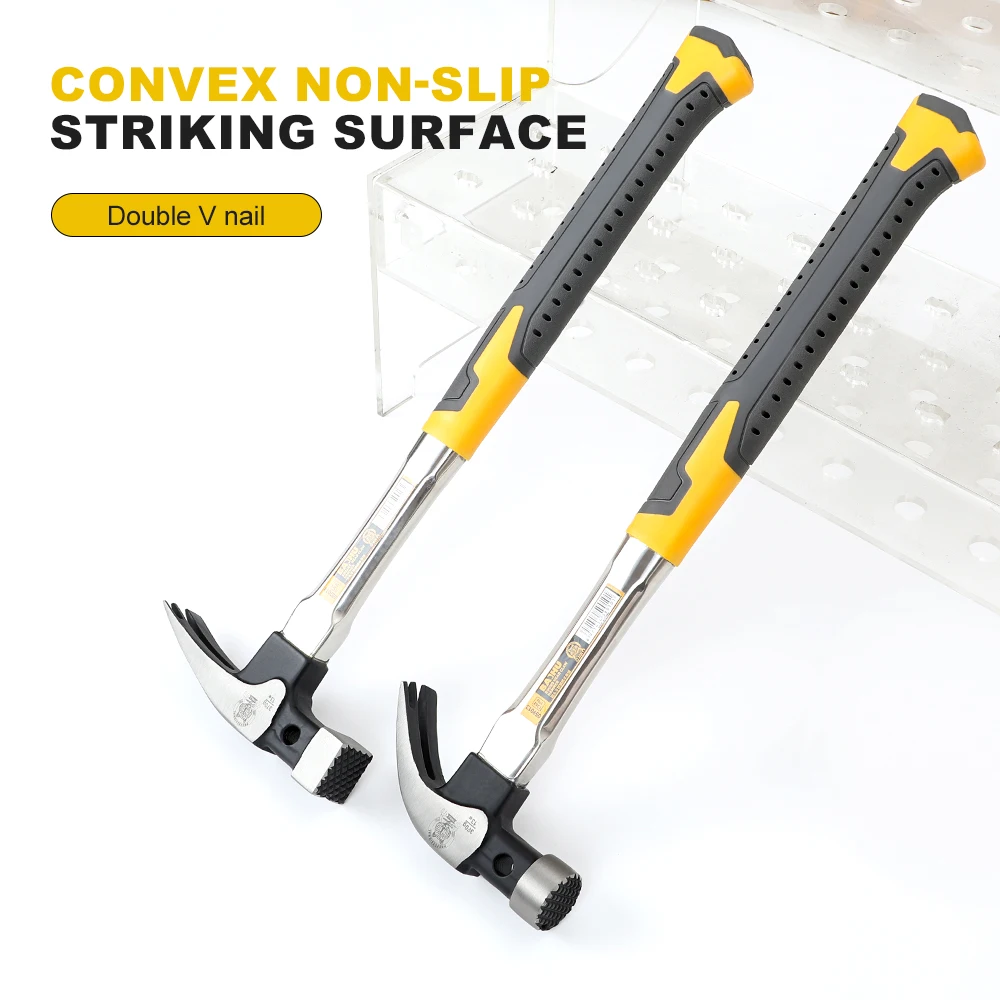 BAIHU Hammer High Carbon Steel Multifunction Non-slip Shockproof Hammer Hand Tool Magnetic Claw for Woodworking claw hammer