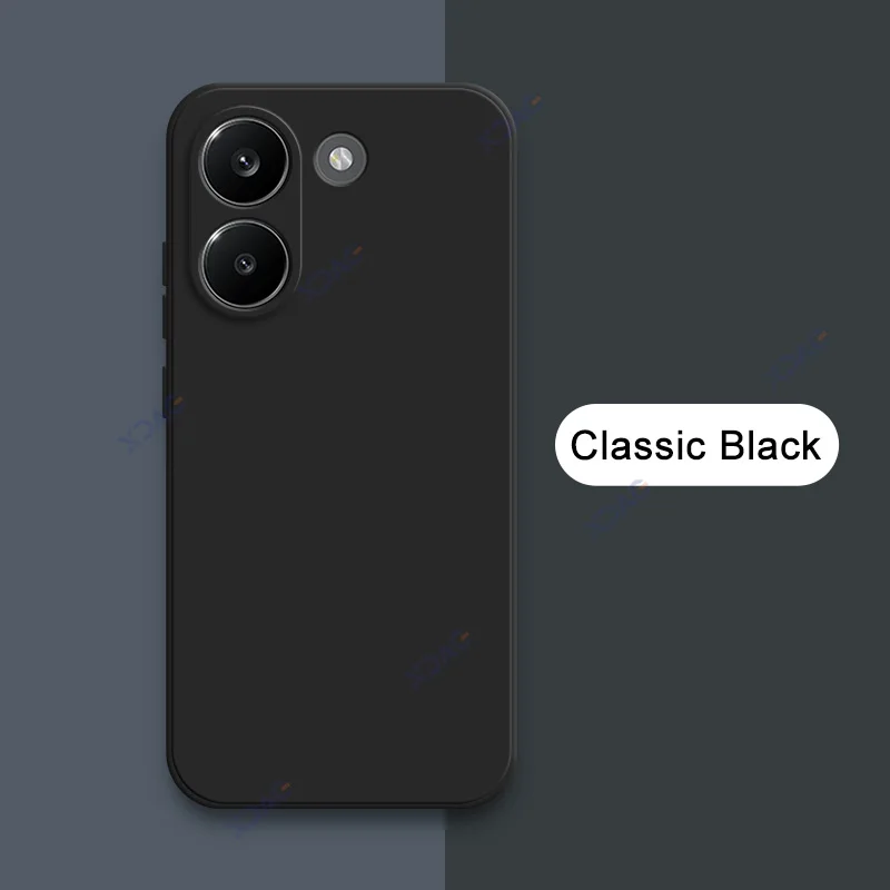 Minimalist Design Liquid Silicone Case with Camera Protection and Straight Edges