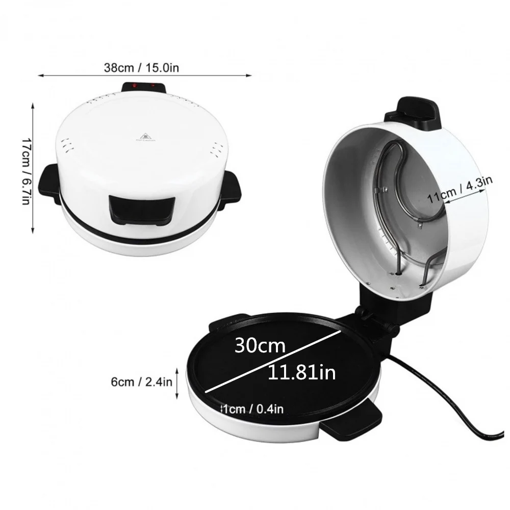 Interchangeable plates for waffles, donuts, and sandwiches.