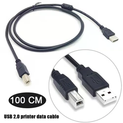 Universal USB Printer Sharing Switch for Dual Computer Connectivity (1M printer cable)