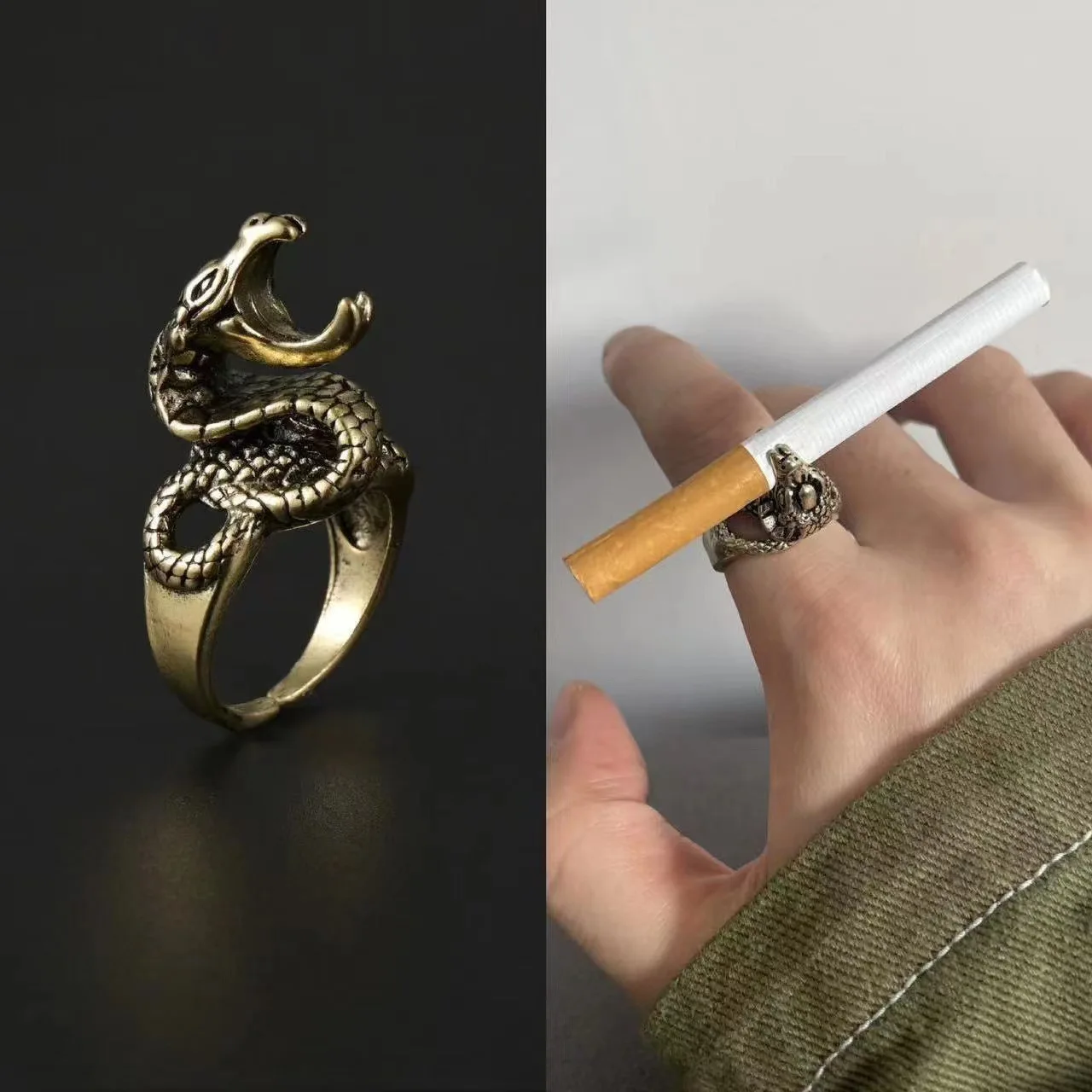 dragon cigarette holder ring | 3D Print Model