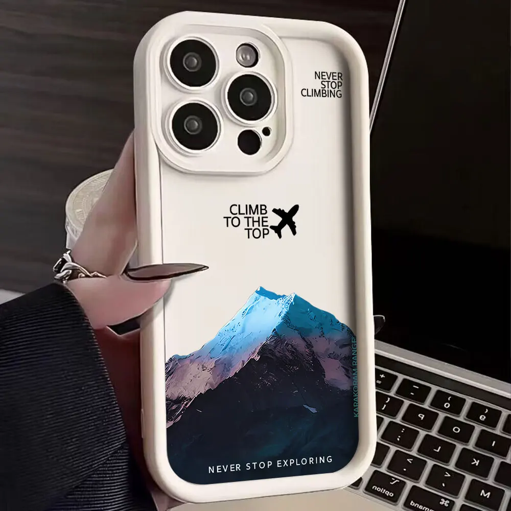 Luxury Mountain Peak Aircraft Phone Case - Premium Protective Cover