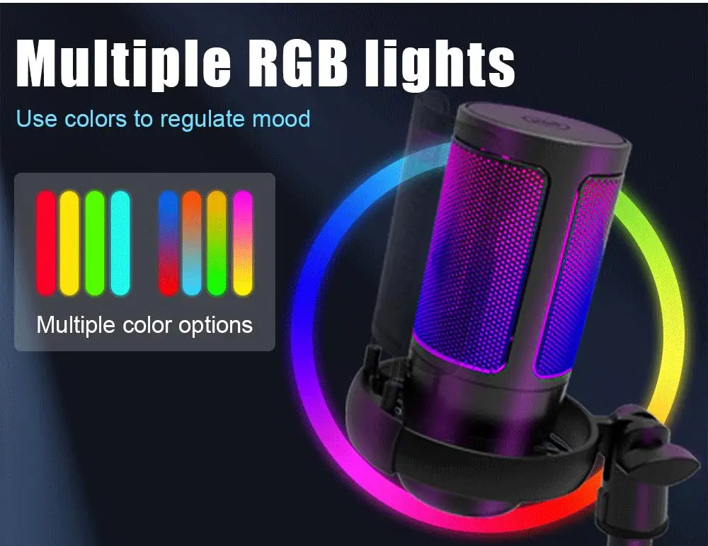 Rgb-Gaming-Mikrofon Mit Sprachausgleich Und Geräuschunterdrückung, Studio-Usb-Computer-Kondensatormikrofon Für Streaming/Aufnahme/Disc-Produktion S70823E2349Dd4852A7Db7F3F1E9Ba282V