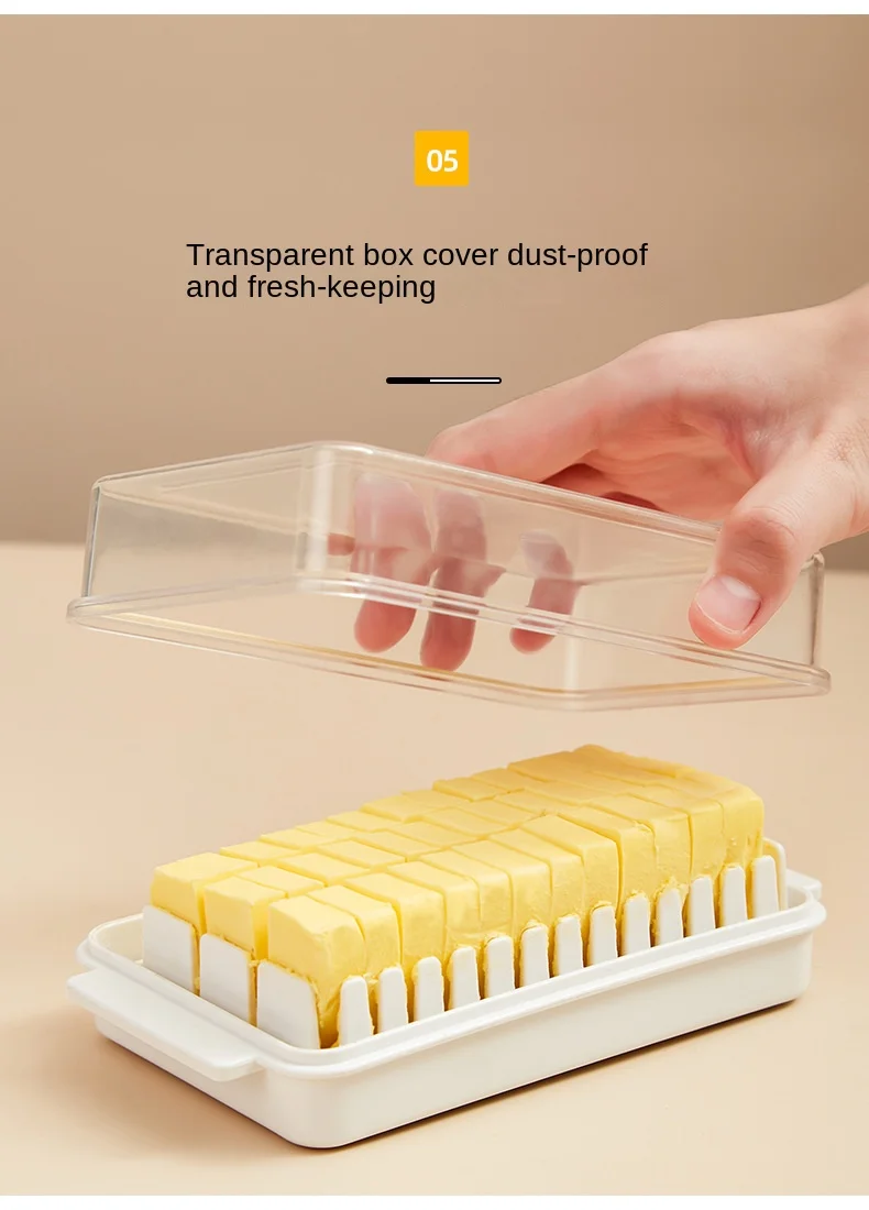 Description Picture 6 of itemButter Cutting Box Slicing Storage Baked Cheese Auxiliary Covered Knife Cutter Convenient household products simple Organizer