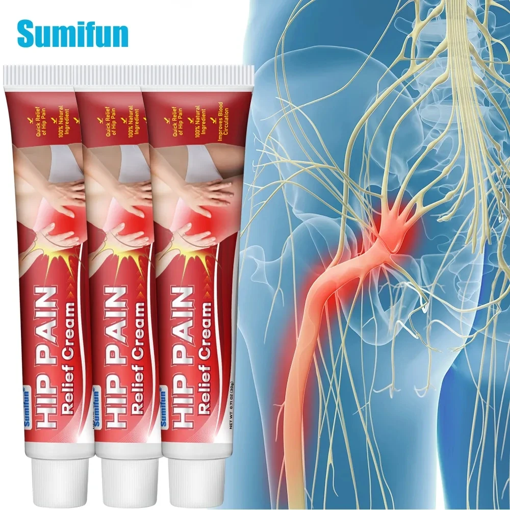 Sumifun Hip Pain Relief Cream Sciatica Neuralgia Arthritis Ache Ointment Muscle Joint Painkiller Massage Medical Plaster 1/3/5Pc pain relief cream pain relief patch