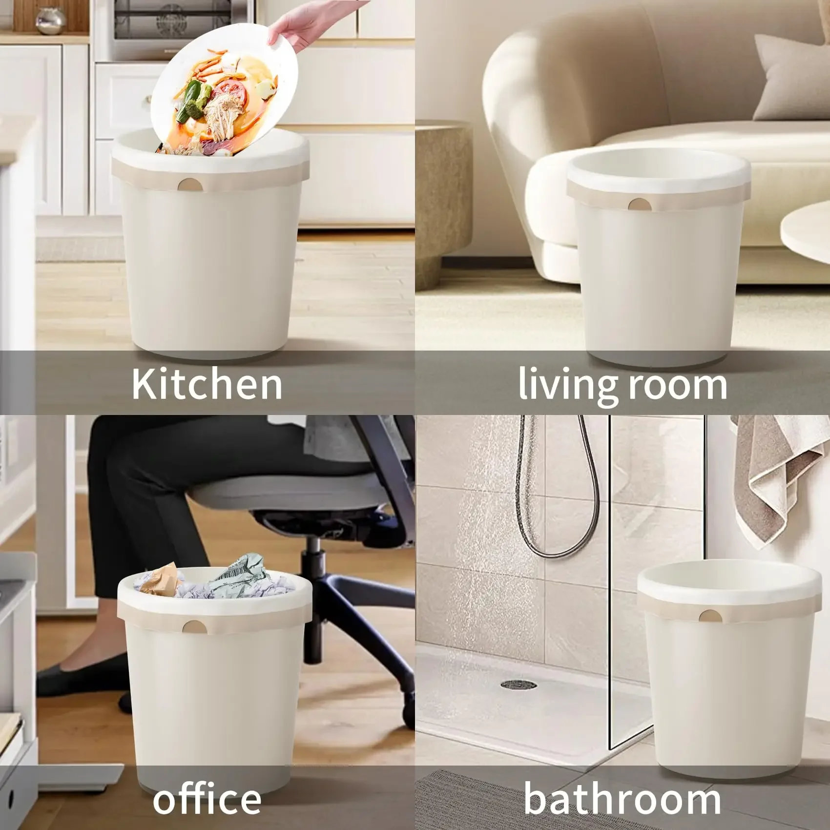 20pcs/1 Bag Gallon Thick Kitchen Garbage Bag with Drawstring Tear Free Storage  Daily Household Use Large Handheld Bag for Home