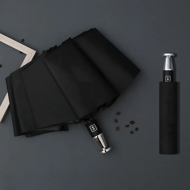 Umbrella Sets For Mercedes-benz Rolls Royce 10 Bone Automatic Folding Black Glue Sunscreen Umbrella Car Business Gift