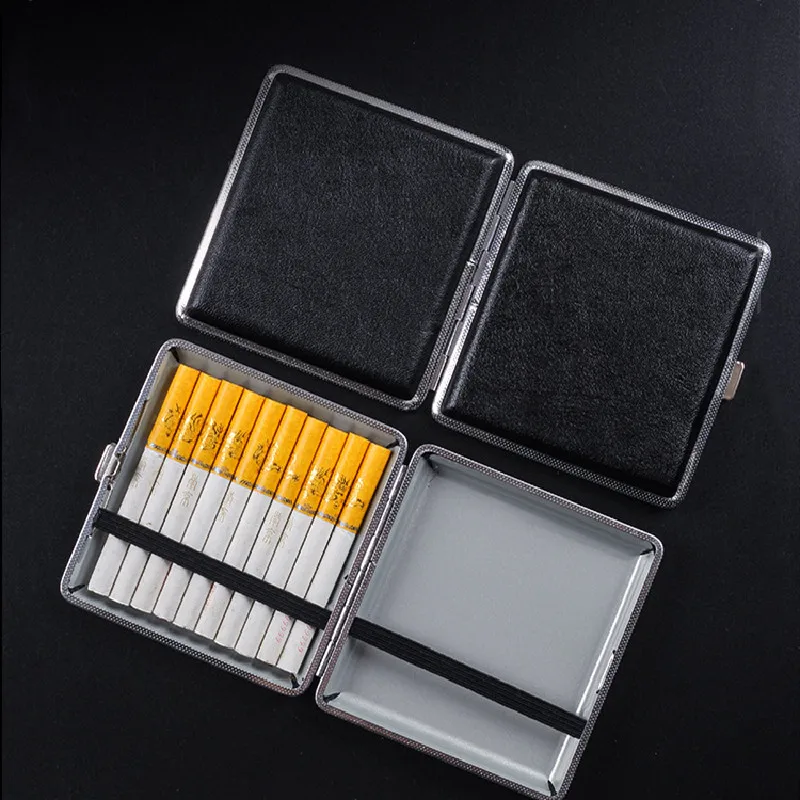1pcDoubleopenLeatherCigarsCigaretteCasesfor20pcsCigarettes