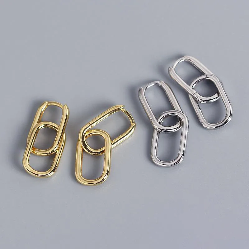 925 Sterling Silver Long Zircon Ear Buckle Fashion Simple Style Women Earrings Birthday Party Gift Fine Jewelry Free Shipping