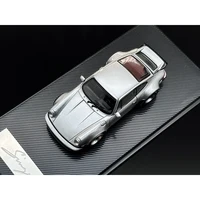 RM GP In Stock 1:64 Singer Turbo Study 930 Silver ART Openable Hood Diecast Diorama Car Model Collection 2