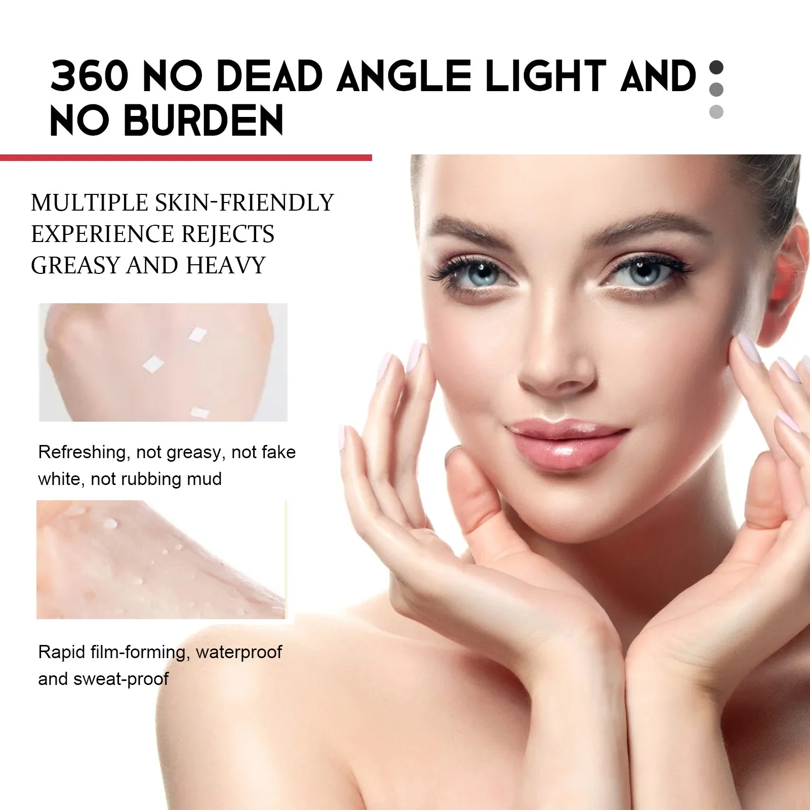 Facial Sunscreen Stick Spf 50+ Refreshing Oil Control Sun Block Skin Whitening Protective Cream 15g