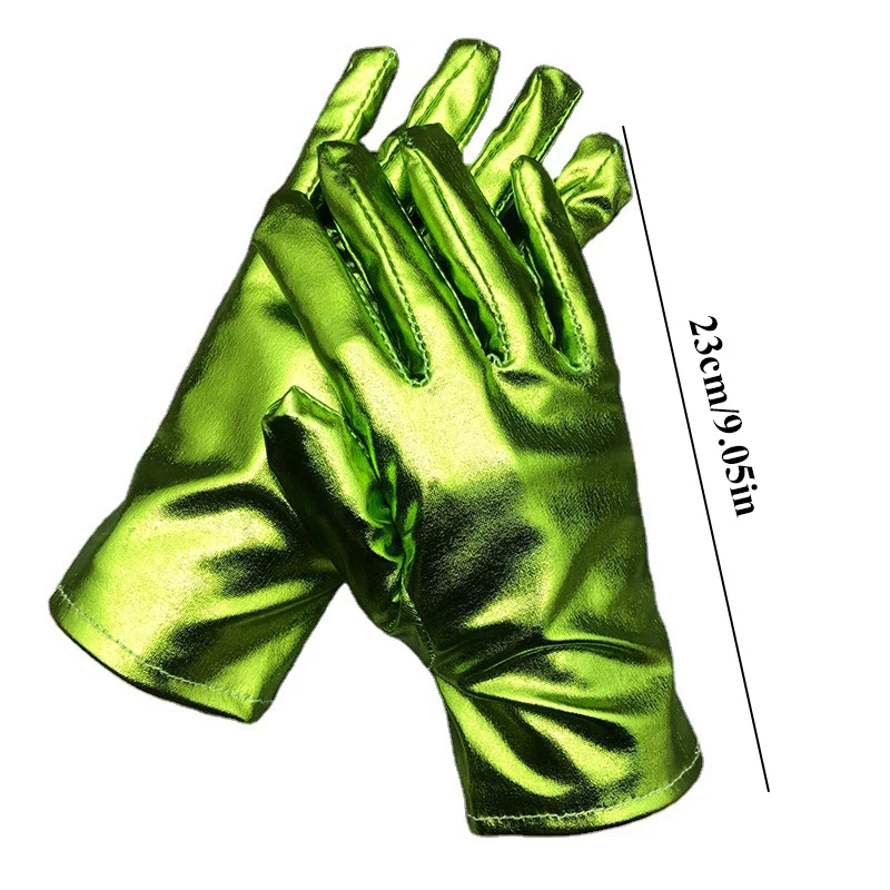 Etiquette Gloves Leather Gloves Gold Silver Fake Leather