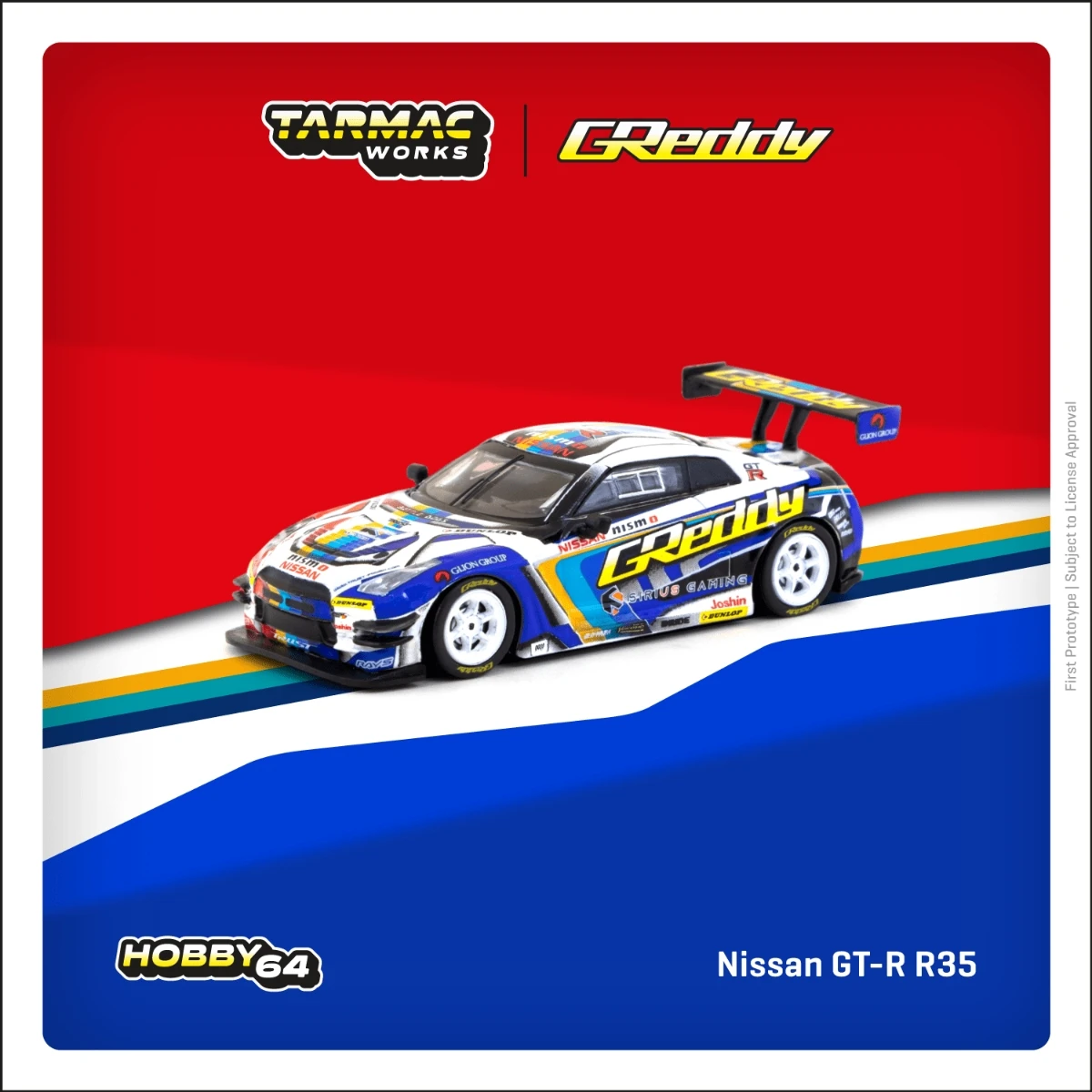 

Tarmac Works TW GReddy 1:64 GTR R35 TRUST Diecast Model Car