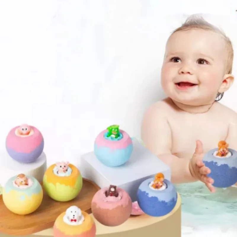 100G Bath Bombs with Surprise Toys Inside for Boys Girls Cheerful Scent Bubble Bath Fizzies Perfect Holiday Gift