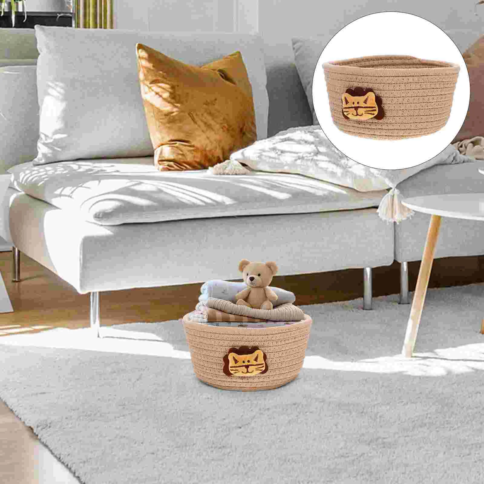 

Cotton Rope Storage Basket Toys Snacks Storage Organizer Home Storage Organizer
