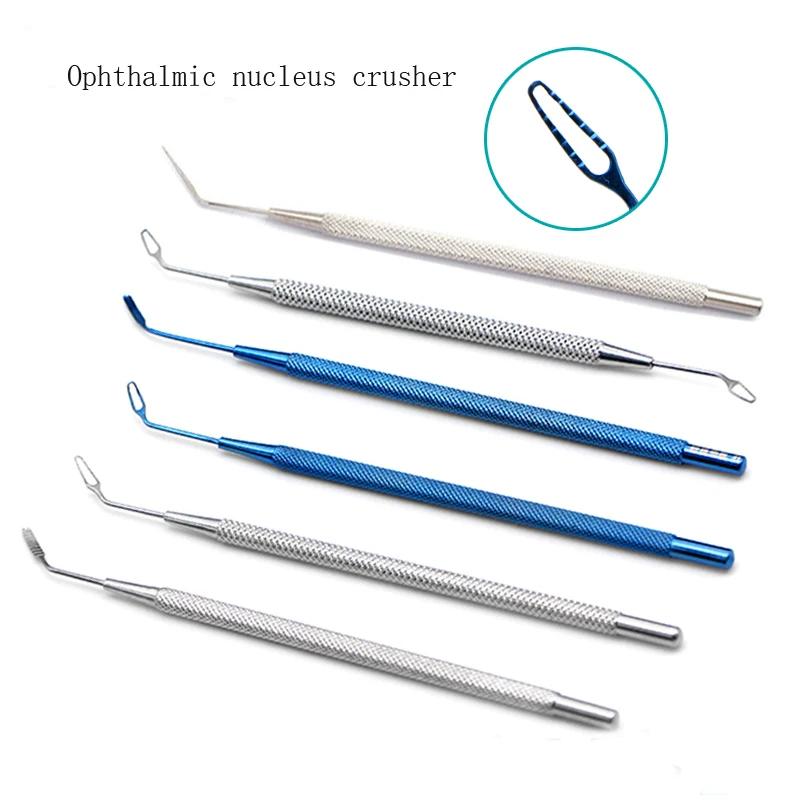 Ophthalmic Microscopic Instrument Kernel Crusher Knife Crystal Kernel Crusher Pad Single Head Double Head Solid Hollow Left Righ