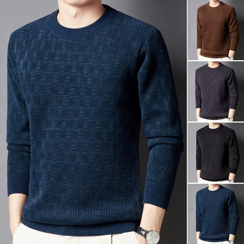 

Casual Pullover Hombre Fashion Sweater For Men Warm Solid High-Quality New Spring Autumn Long Sleeve Male Fit Youth V-Neck