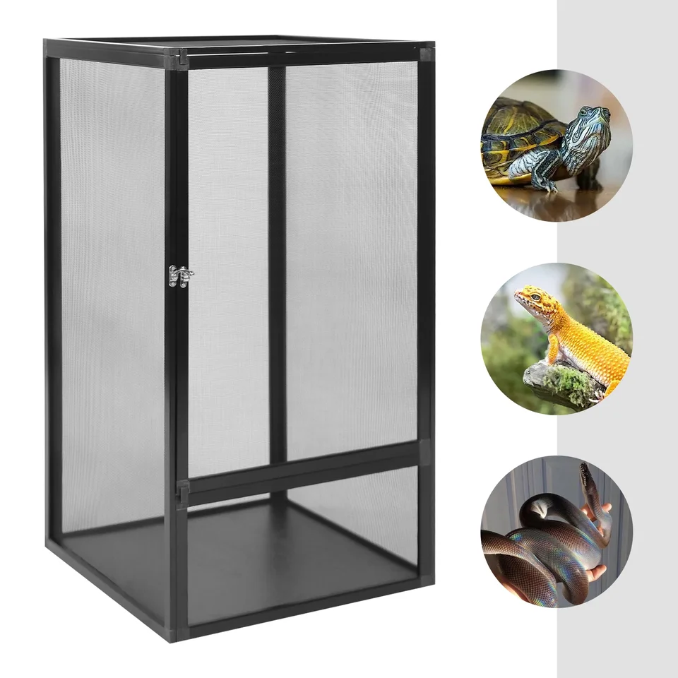 Sturdy Reptile Terrarium with Fine Mesh Ventilation