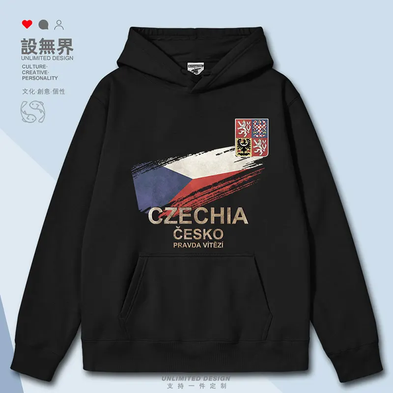 

Czech Republic CZE Flag National Retro mens hoodies streetwear printed hoodie sporting pullovers sports autumn winter clothes
