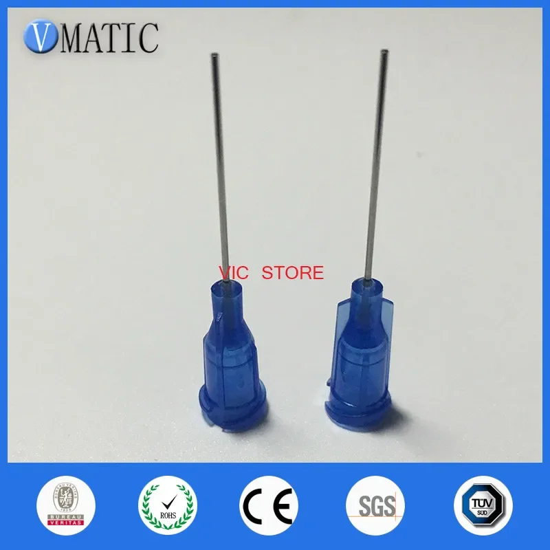 100Pcs 1'' Tube Length Dispensing Needles 22G Syringe Needle Tip 1 Inch