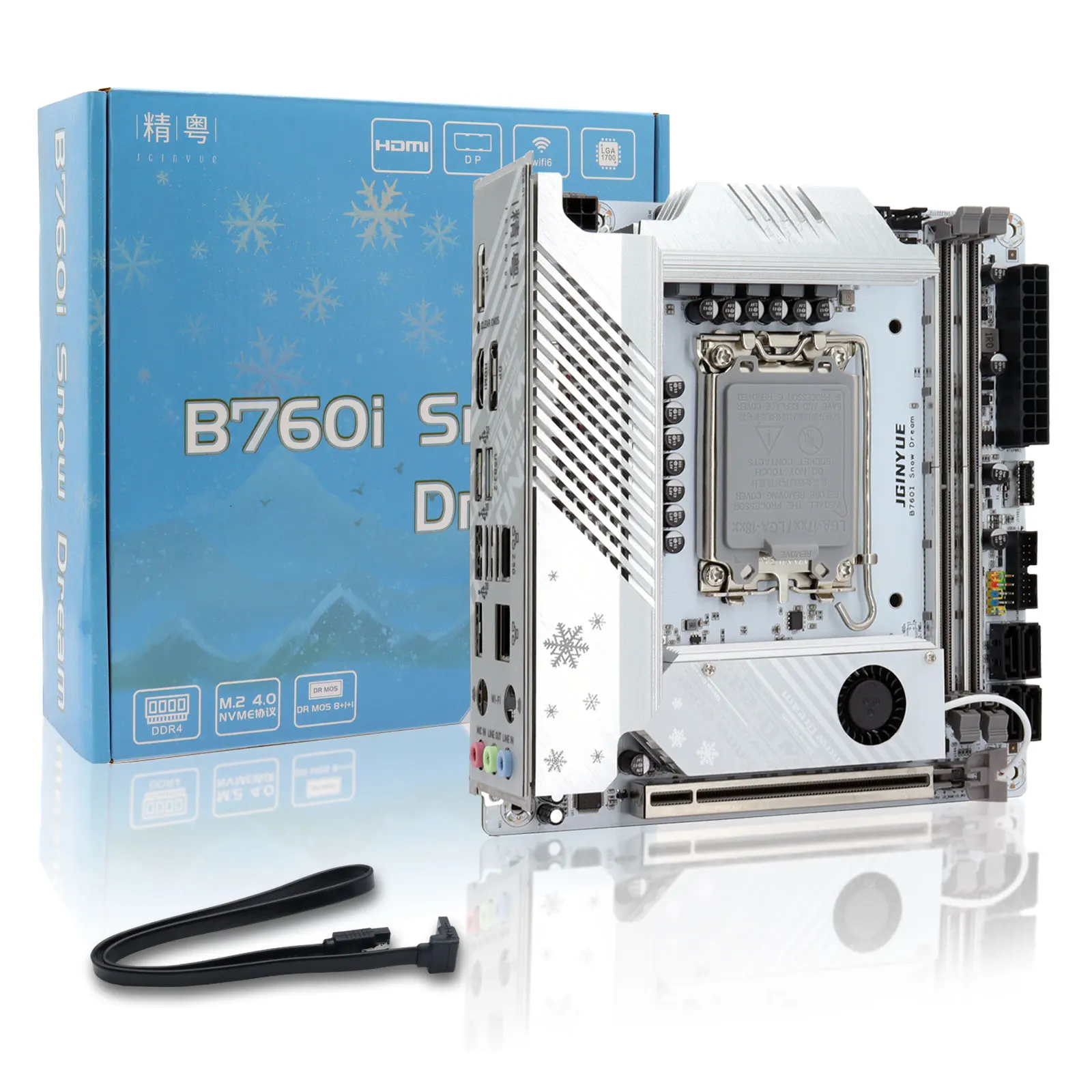 JGINYUE B760I Snow Dream /D5 新品未開封 JGINYUE B760I Snow Dream D5 motherboard - Intel LGA1700