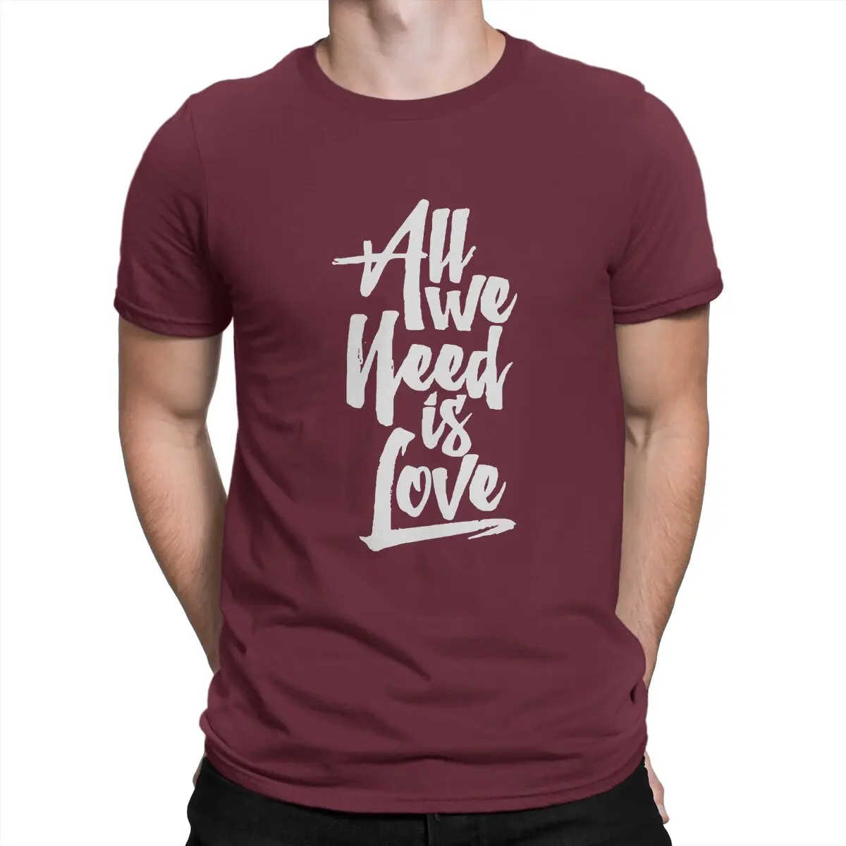 thumbnail image 1 of Camiseta de hombre Rap "All We Need Is Love" de algodón loco, camiseta de manga corta Canserbero, camiseta de cuello redondo, ropa única, 1 of 7