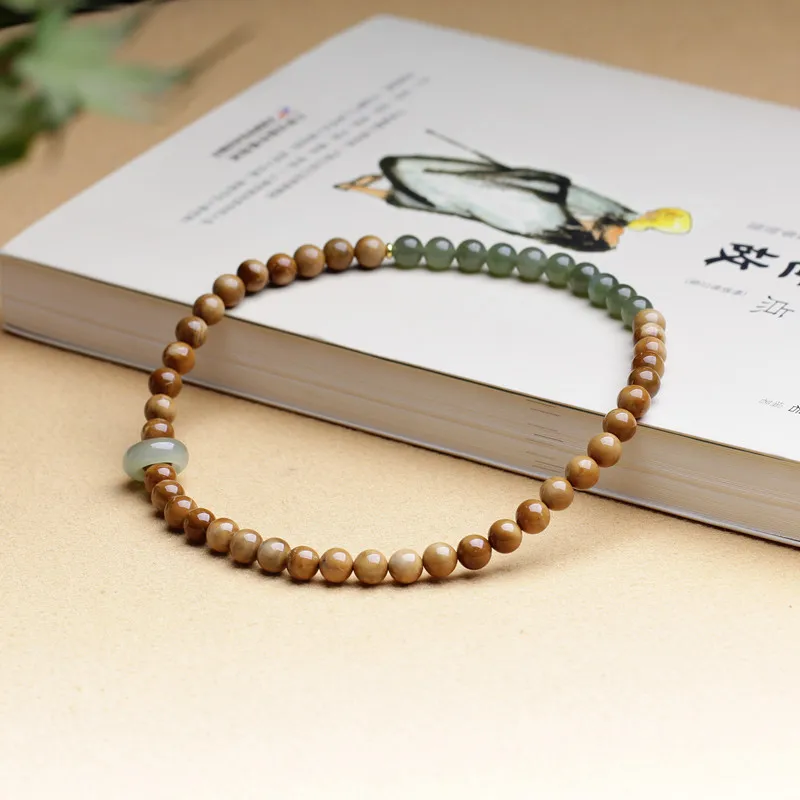 Weibliche Perlen Handstrings Schmuck Doppelschicht Armband Buddhistische Accessoires Geschenke Unterstützung Großhandel Natürliche Hotan Jade 8mm – Detail 8