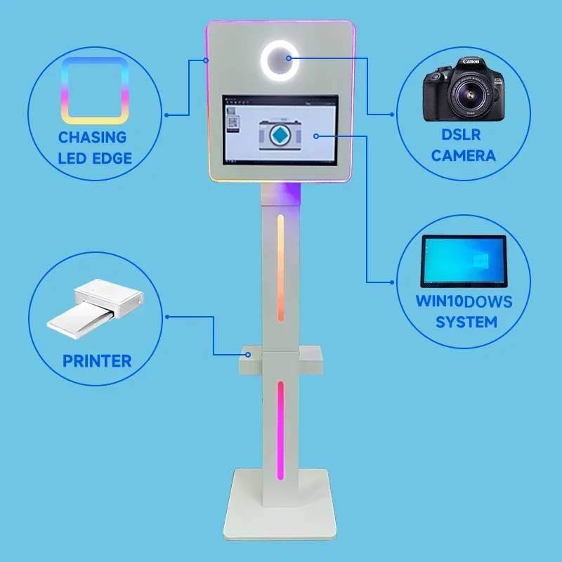 Portable standzone 15.6inch selfie photo booth camera DSLR round shell carrying case printer and camera photobooth S70838f61df0346c1a413ccbc5862b914W