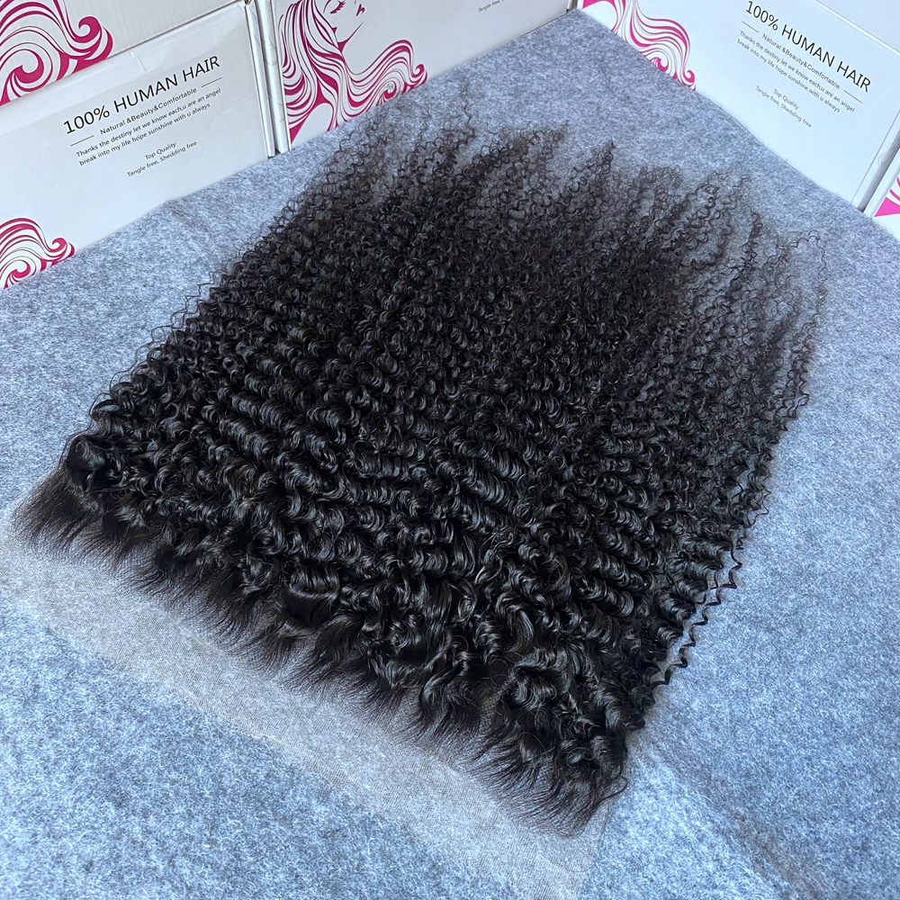 Afro Kinky Curly Ultra Fitted HD Lace Closure 4x4 5x5 13x6 HD Lace Frontal Human Hair Invisible Melt Skin For Women