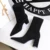 Shoes High Heel Boots Suede Women Ankle Boots Pointed Toe Socks Boots Thick Heel Women Shoes Warm Winter Boots Size 43