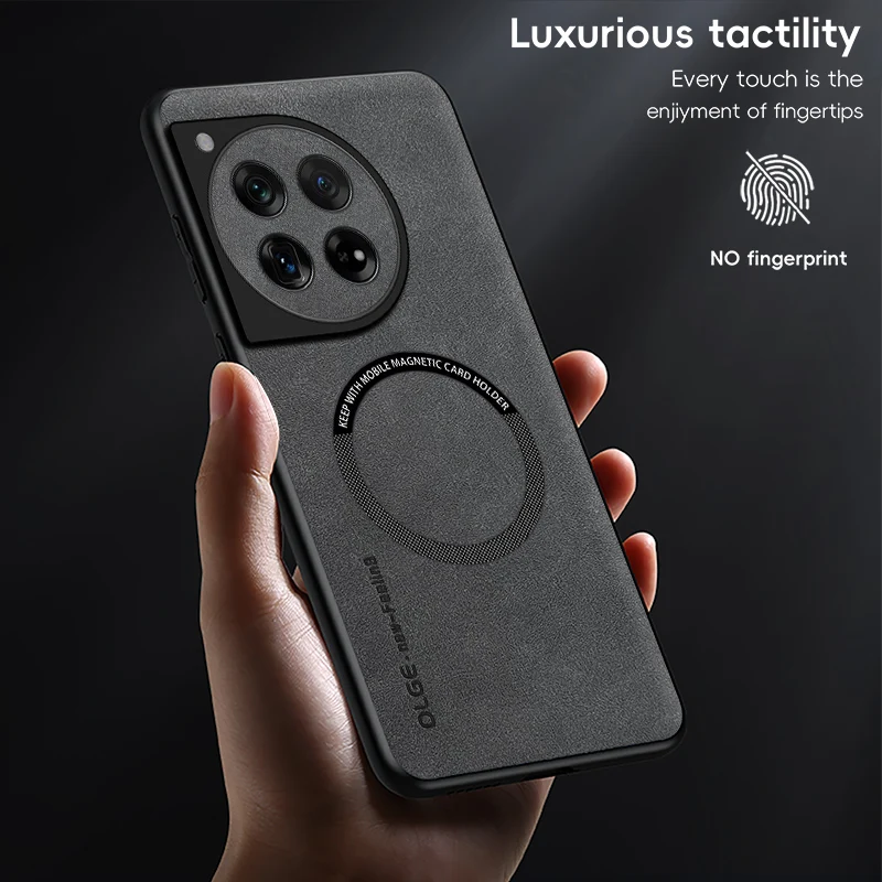 Magnetic Retro Leather Soft Wireless Charging Phone Case Cover
