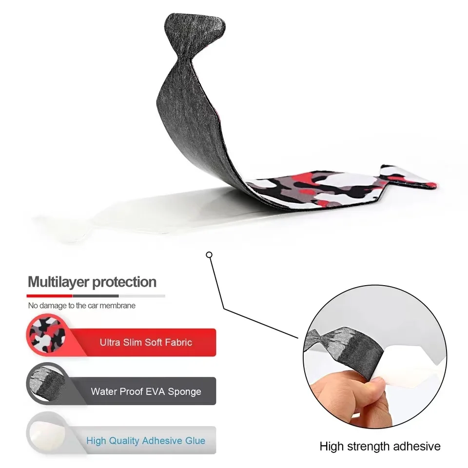 10pcs/lot Vinyl Squeegee Felt Fabric Cloth 3-Layer Carbon Fiber Film Window Tint Scraper Edge Protector Wrap Car Tools