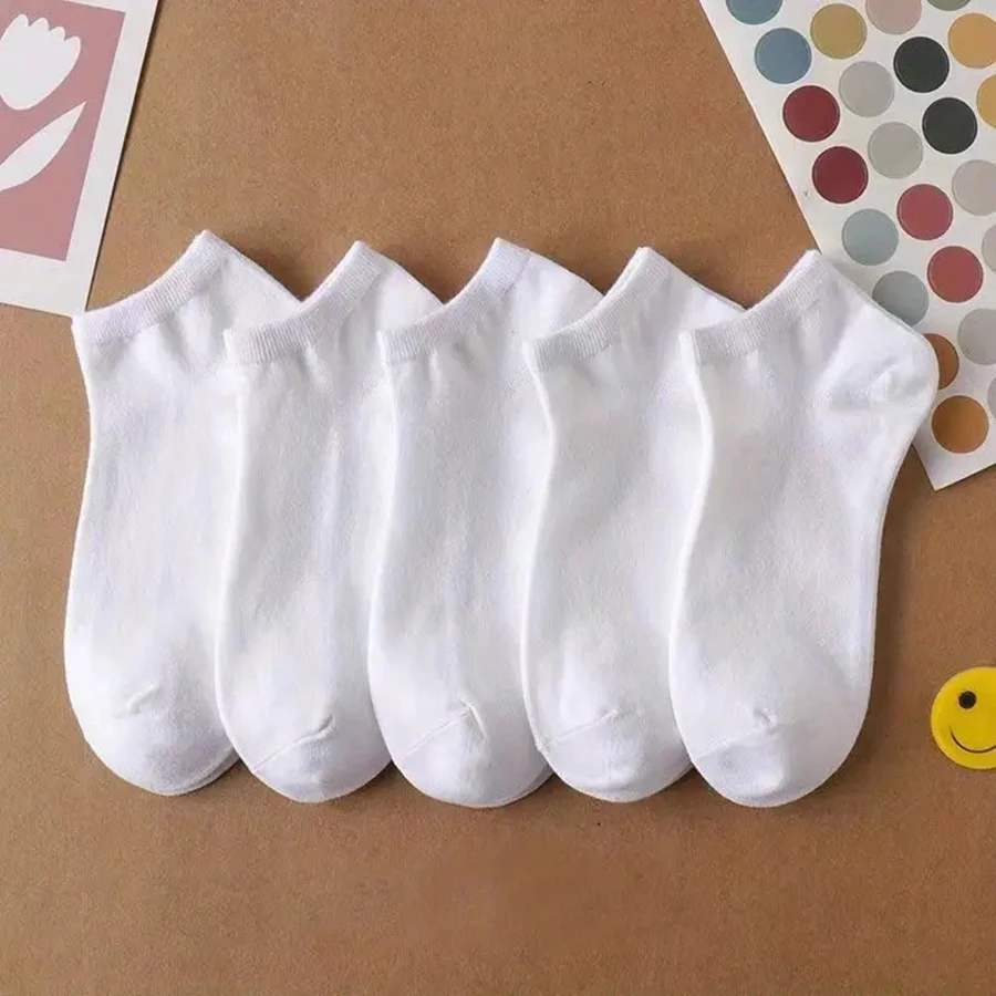 Boat Socks 10/40 Pairs Men's Business Sport Sweat Absorption Summer Autumn Solid Color Non Pilling Ankle Socks
