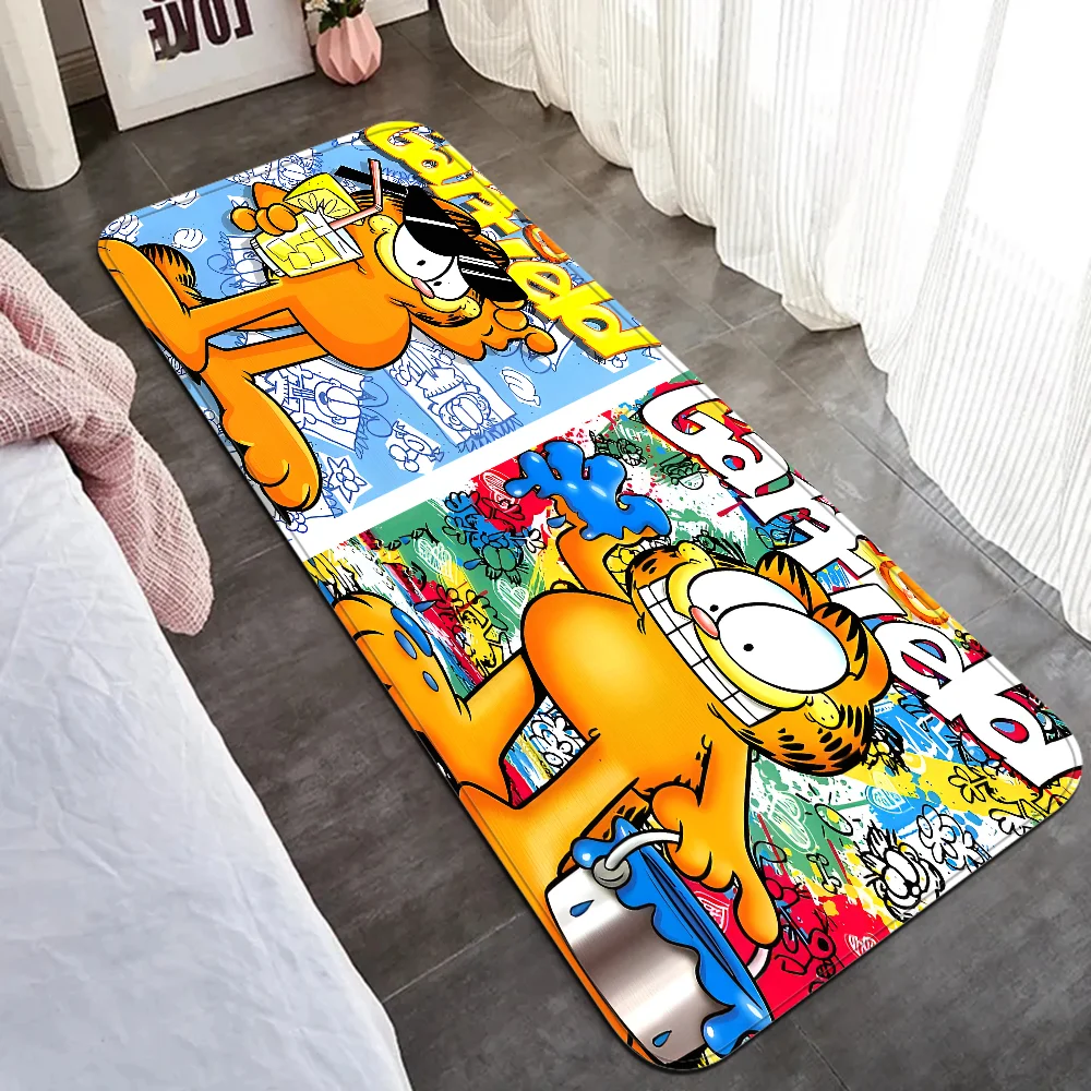 Classic 80s Garfields Bathroom Mat Non-Slip Laundry Room Mat Laundry Decor Balcony Child Living Room Toilet Rug 2