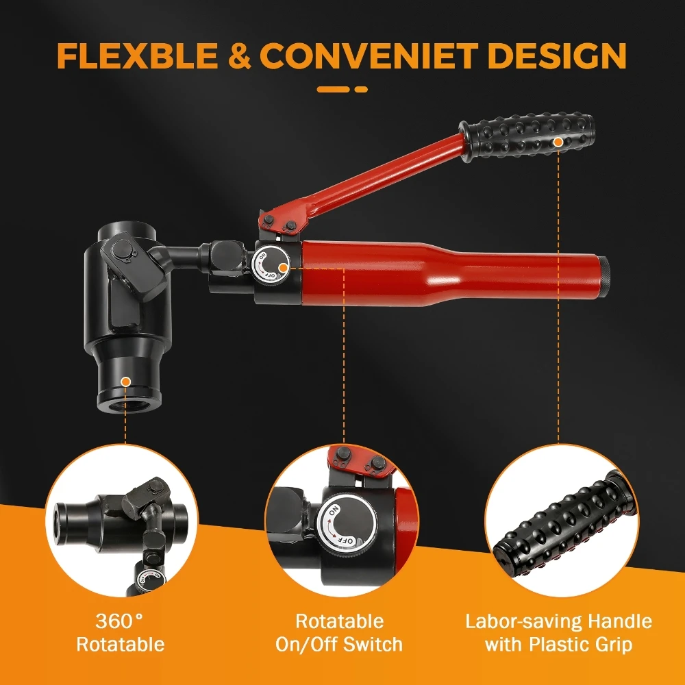 Manual Hydraulic Hole Opener Tool Set with 6 Molds (22mm 27.5mm 34mm 43mm 49mm 60mm ) Hydraulic Punching Drilling Machine 3