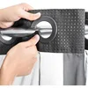 No Hooks Required Dotted Waffle Weave Shower Curtain with Snap in Liner - 71W x 74H,Hotel Grade 3